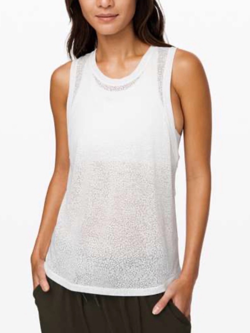 lululemon athletica White Relaxed Racerback Timeless Classic Tank